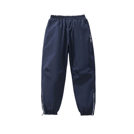 XUNKUSGA Boys' Pants 4-14 Years Waterproof Fleece Lined Boys Pants Casual Loose Pants for Toddlers Boys with Pockets Soft Comfortable Drawstring Snow Pants