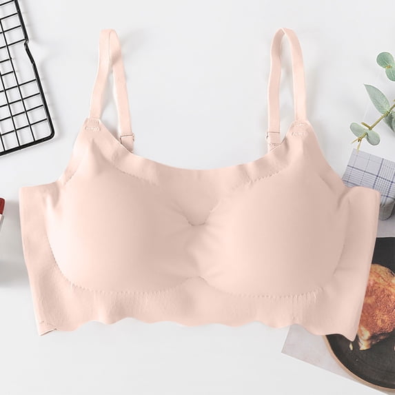 XUNKUSGA Bralettes for Women No Underwire Buttery Bralettes for Women Solid Color Comfortable Women's Bras for Everyday Wear with Removable Pads S-2XL