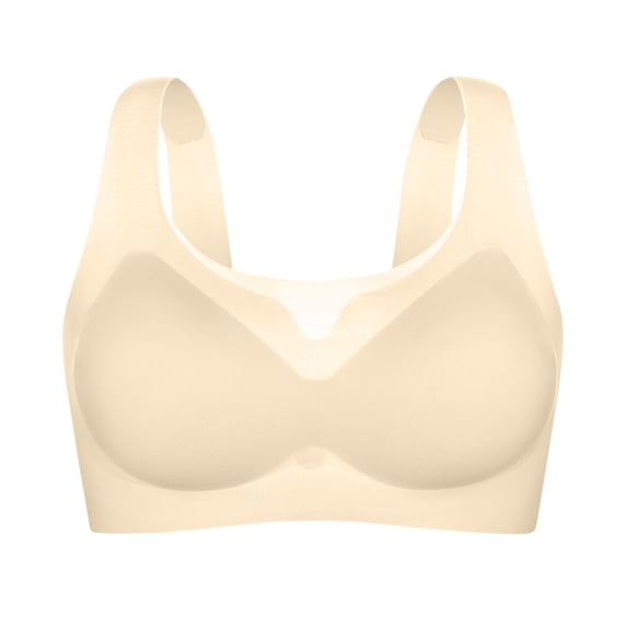 XUNKUSGA Bras for Women Seamless Wireless Stretchy One-Piece Padded Pullover Bras Full Coverage Bralettes for Women With Support Lightweight Soft Everyday T-Shirt Bralette