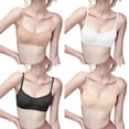 thumbnail image 1 of XUNKUSGA Bras for Women Soft Scoop Neck Bralettes for Women Breathable Lightweight No Underwire Wireless Cami Bras Comfort Low-Cut Sleep Womens Bras,Beige,S, 1 of 6