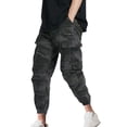 thumbnail image 1 of XUNKUSGA Cargo Joggers Men Elastic Waist Dstring Joggers Pants Camo Ripstop Military Cargo Pants Multi Pockets Hiking Men's Pants, 1 of 6