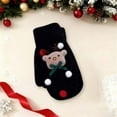 thumbnail image 1 of XUNKUSGA Christmas Mittens for Women Winter Fleece Lined Womens Mittens Fashion Cartoon 3D Winter Mittens for Men Warm Thickened Gloves for Cold Weather Black, 1 of 2