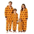 thumbnail image 1 of XUNKUSGA Christmas Pajamas for Family Classic Print Hooded Fleece Zip Up Jumpsuit Pjs Soft Skin Friendly Long Sleeve Family Matching Christmas Onesie Pajamas Holiday Loungewear,Size 3-6 M, 1 of 8