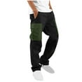 thumbnail image 1 of XUNKUSGA Cotton Linen Pants Men Elastic Waist Drawstring Trousers for Men Casual Loose Solid Color Fit Lightweight Summer Wide Leg Pants S-2XL, 1 of 7