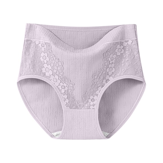 XUNKUSGA Cotton Underwear for Women Comfort Lace Printed Microfiber Stretch Underwear for Women High Rise Panties Full Coverage Seamless Underwear for Women M-3XL
