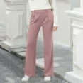 thumbnail image 1 of XUNKUSGA Dress Pants Women Casual Soild Color Elastic High Waisted Work Pant Fashion Front Pleats Pull On Work Pants Women Business Casual Wide Leg Trousers with Pockets S-2XL Pink, 1 of 4