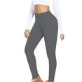 thumbnail image 1 of XUNKUSGA Fleece Lined Leggings Women High Waisted Winter Yoga Pants Classic Tummy Control Soft Thermal Warm Yoga Pants Casual Solid Color Stretch Womens Leggings S-2XL Gray, 1 of 6