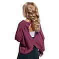 thumbnail image 1 of XUNKUSGA Girl Clothes 4-14 Years Fashion Open Back Crop Tops Casual Long Sleeve Round Neck Athletic Shirts Lightweight Soft Athletic Gym Yoga Tee Baby Clothes, 1 of 8