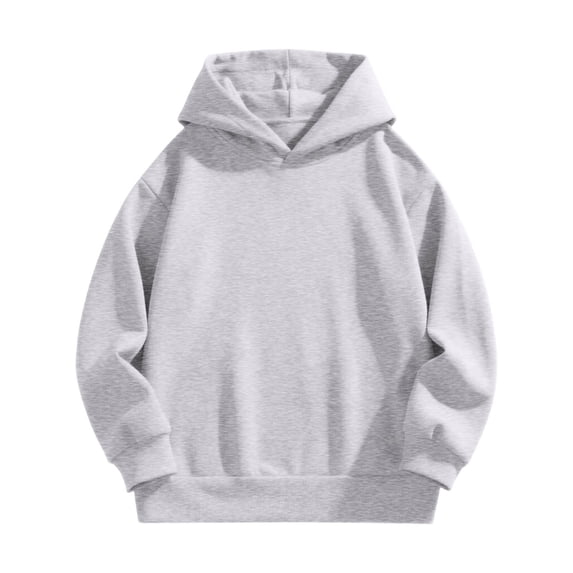 XUNKUSGA Girls Hoodie Classic Solid Color Casual Pullover Long Sleeve Basic Hooded Sweatshirt with Kangaroo Pocket Soft Cotton Pullover Hoodies for 2-14Y