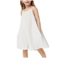 thumbnail image 1 of XUNKUSGA Girls' Jumpsuits & Rompers Summer Clothes Sleeveless Spaghetti Strap Romper Dresses Loose Kids Shorts Overalls with Pockets 4-15 Years, 1 of 6