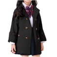 thumbnail image 1 of XUNKUSGA Girls Trench Coat 1-13 Years Double Breasted Lapel Windbreaker Jacket Casual Long Sleeve Girls' Outerwear Jackets & Coats with Pockets, 1 of 5
