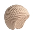 thumbnail image 1 of XUNKUSGA Hats for Men Winter Warm Ski Knit Mens Hats with Earflap for Cold Weather Solid Color Soft Thick Cuffed Hat Comfortable Classic Winter Hats Women Beige, 1 of 2