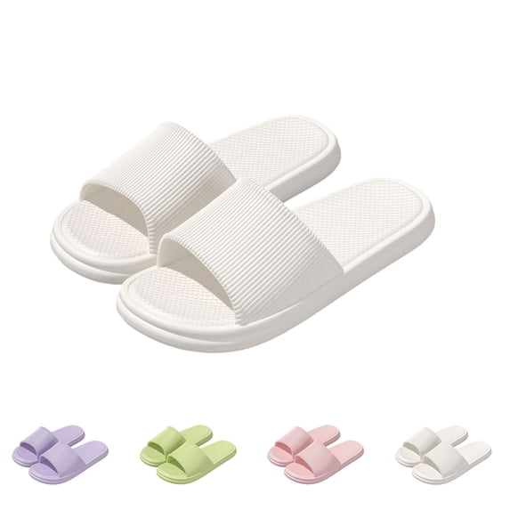 XUNKUSGA House Sandals for Women and Men Lightweight Classic Non Slip Gym Indoor Home Beach Spa Slides Toe Comfortable Soft Shower Sandals,Pink