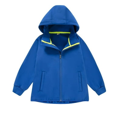 XUNKUSGA Jacket for Boys 4-12 Years Waterproof Fleece Lined Boys Fall Jacket Full Zip Up Comfortable Light Jacket for Boys Casual Warm Boys Windbreaker Jacket