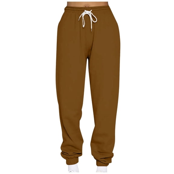 XUNKUSGA Joggers for Women High Waisted Drawstring Baggy Sweatpants Loose Lightweight Cinch Bottom Sweatpants Women Comfy Joggers for Women