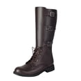 thumbnail image 1 of XUNKUSGA Knee High Boots for Men Fashion Round Toe Lace Up Triple Buckle Straps Men's Motorcycle Boots Renaissance Men PU Leather Boots,7.5, 1 of 9