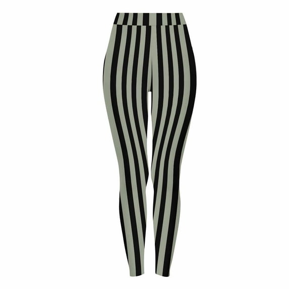 XUNKUSGA Leggings for Women Fashion Vertical Striped Footless Tights for Women Regular Full Length Stretch Pants for Women Elastic High Waist Leggings Yoga Pants S-3XL