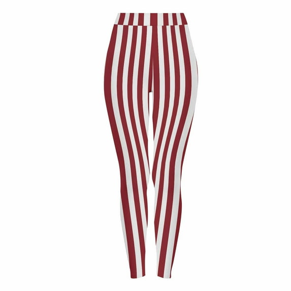 XUNKUSGA Leggings for Women Fashion Vertical Striped Footless Tights for Women Regular Full Length Stretch Pants for Women Elastic High Waist Leggings Yoga Pants S-3XL