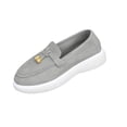 thumbnail image 1 of XUNKUSGA Loafers for Women Fashion Summer Stroll Lightweight Womens Shoes Comfortable Slip On Casual Comfy Women Loafers Trendy Soft Sole Flats Walking Shoes Women 5.5-9.5 Gray, 1 of 9