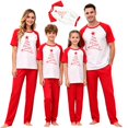 thumbnail image 1 of XUNKUSGA Matching Family Christmas Pajamas Set Classic Print Short Sleeve Top and Long Pants Sleepwear sets Matching Xmas Jammies for Family Photoshoot Home Lounging,Size 9-10 Years, 1 of 7