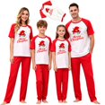 thumbnail image 1 of XUNKUSGA Matching Family Christmas Pajamas Set Classic Print Short Sleeve Top and Long Pants Sleepwear sets Matching Xmas Jammies for Family Photoshoot Home Lounging,Size 11-12 Years, 1 of 7