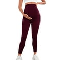 thumbnail image 1 of XUNKUSGA Maternity Leggings High-Waisted Stretchy Breathable Leggings for Women Casual Solid Color Yoga Pants Classic Full-Length Yoga Pants Women S-2XL Red, 1 of 9