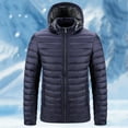 thumbnail image 1 of XUNKUSGA Men's Puffer Jacket with Hood Lightweight Comfortable Down Jacket Warm Winter Coats Water Resistant Windproof Packable Bubble Down Coat 2XS-L Blue, 1 of 4
