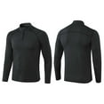 thumbnail image 1 of XUNKUSGA Men's Shirts Quarter Zip Shirts for Men Casual Long Sleeve Running Pullover Tops Slim Fit Lightweight Outdoor Sweatshirt for Hiking Workout Running Golf S-2XL Black, 1 of 4