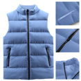 thumbnail image 1 of XUNKUSGA Mens Puffer Vest Casual Stand Collar Sleeveless Zip Up Padded Gilet Winter Warm Down Puffy Vests Lightweight Comfortable Outerwear Vest for Fall Winter M, 1 of 8
