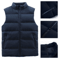 thumbnail image 1 of XUNKUSGA Mens Puffer Vest Casual Stand Collar Sleeveless Zip Up Padded Gilet Winter Warm Down Puffy Vests Lightweight Comfortable Outerwear Vest for Fall Winter 4XL, 1 of 8