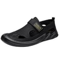 thumbnail image 1 of XUNKUSGA Mens Sandals Lightweight Comfortable Mesh Closed Toe Beach Sandal with Adjustable Straps Summer Hollow Out Breathable Hiking Sandals for Outdoor,Black, 1 of 7