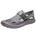 thumbnail image 1 of XUNKUSGA Mens Sandals Lightweight Comfortable Mesh Closed Toe Beach Sandal with Adjustable Straps Summer Hollow Out Breathable Hiking Sandals for Outdoor,Gray, 1 of 8