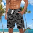 thumbnail image 1 of XUNKUSGA Mens Shorts Men's Fashion Summer Hawaiian Printed Mens Swim Trunks Loose Breathable Elastic Waist Board Shorts Men's with Side Pockets,#9,M, 1 of 5