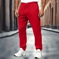 thumbnail image 1 of XUNKUSGA Mens Sweatpants Fashion Cross Elastic Waist Sweatpants for Men Classic Casual Joggers for Men Comfortable Lightweight Cinch Bottom Men's Pants S-2XL Red, 1 of 6
