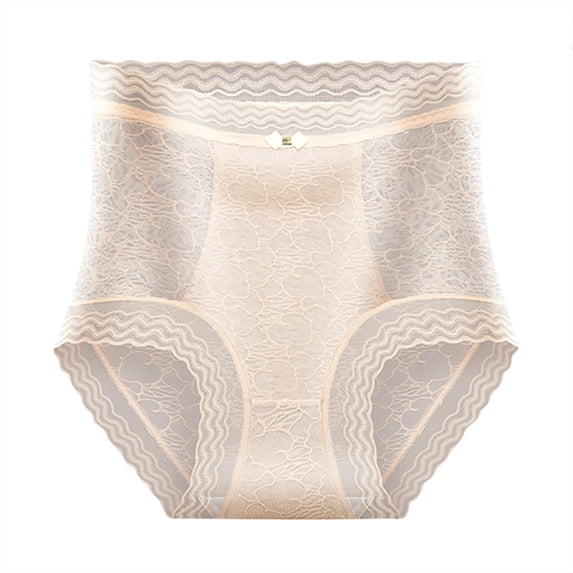 XUNKUSGA Panties for Women Lace High Waist Full Coverage Women's Underwear Lightweight Tummy Tuck Boxer Briefs Tummy Control Underwear for Women