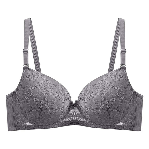 XUNKUSGA Plus Size Bras for Women Solid Color Comfortable Underwire Push Up Bralettes for Women Fully adjustable straps Women Bras