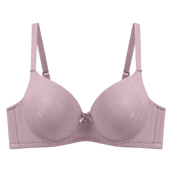 XUNKUSGA Plus Size Bras for Women Solid Color Comfortable Underwire Push Up Bralettes for Women Fully adjustable straps Women Bras