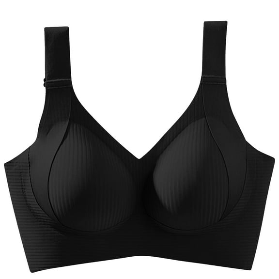 XUNKUSGA Plus Size Womens Bras Comfortable WireFree Push up Bra Soft&Adjustable Straps Womens Bralettes for Daily M-5XL