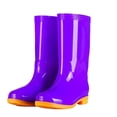 thumbnail image 1 of XUNKUSGA Rain Boots Classic Solid Color Waterproof PVC Rubber Garden Farm Boots with Non-Slip Sole Lightweight Breathable Rain Shoes for Gardening Farm Chores Rainy Dog Walks Purple 5.5, 1 of 5