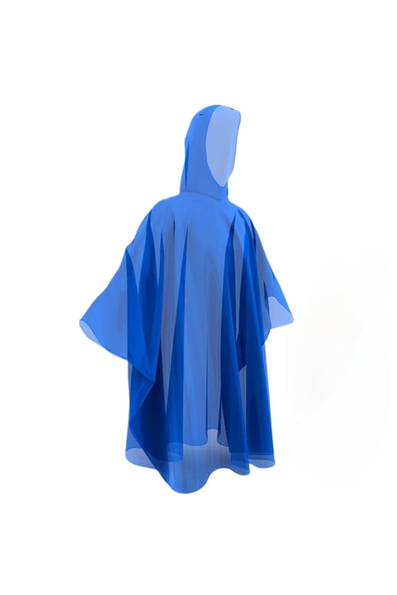 Rain Ponchos for Adults Emergency Ponchos Rain Adult for Men Women Kids Travelling Camping Hiking Disposable Rain Ponchos with Hood L Blue