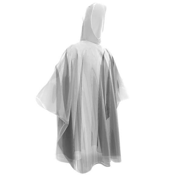 XUNKUSGA Rain Ponchos for Adults Emergency Ponchos Rain Adult for Men Women Kids Travelling Camping Hiking Disposable Rain Ponchos with Hood L White
