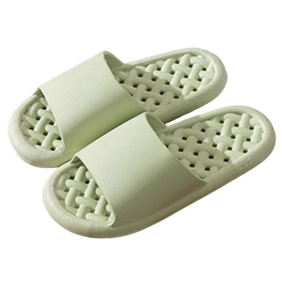 XUNKUSGA Shower Shoes Lightweight Non Slip House Shoes With Drain Hole Comfortable Thickened Sole Shower Sandals Soft Women Bathroom Sandals For Living Room College Dorm Beach 5.5-10.5 Green