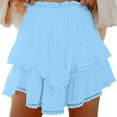 thumbnail image 1 of XUNKUSGA Skirt for Women Tiered Lace Mini Skirt Ruched High Waist Casual Skirt Tennis Crochet Shorts S-XXL, 1 of 5