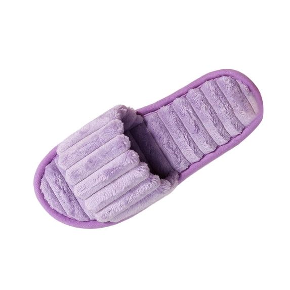 XUNKUSGA Slippers for Women Comfy Casual Open Toe House Shoes Soft Memory Foam Womens Slippers Indoor Outdoor Non-Slip Slip On Sleepers Womens Slippers Purple 10