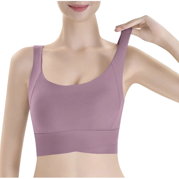 XUNKUSGA Sports Bras for Women Wireless Seamless Bra For Women Push Up Sports Bras for Women High Support Workout Crop Tank Tops with Built In Pads