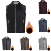 Sweater Vest Casual Slim Full Zip Gray