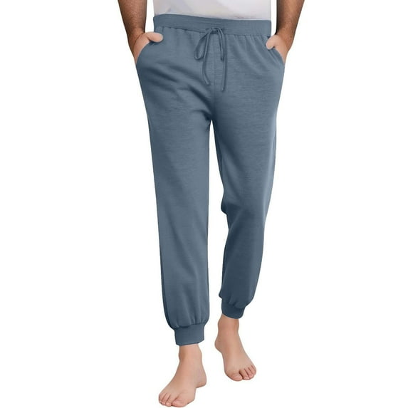 XUNKUSGA Sweatpants for Men Cutton Solid Color men's pants Elastic Waist Drawstring Cuffed Athletic Pants For Men Casual Comfortable Jogger Sweatpants For Men With Pockets