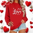 thumbnail image 1 of XUNKUSGA Sweatshirts for Women Love Heart Graphic Pullover Top Loose Valentine Long Sleeve Shirts for Women Casual Skin-Friendly Breathable Going Out Tops for Women S-3XL Red, 1 of 6