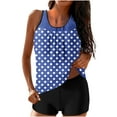 thumbnail image 1 of XUNKUSGA Swimsuit for Women Tummy Control Classic Conservative Polka Dot Bathing Suits for Women Fashion Two Piece Set Flowy Swim Tops With Boyshorts for Surfing Beach Honeymoon Summer Vacation S-2XL, 1 of 6