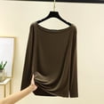 thumbnail image 1 of XUNKUSGA Tops for Women Trendy Crewneck Long Sleeve Shirts for Women Lightweight Soft Tunic Tee Shirts for women Casual Loose Base Women's Clothing M-2XL, 1 of 4